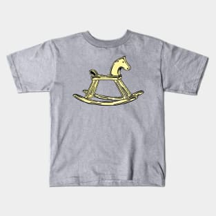 Yellow Rocking Horse Kids T-Shirt